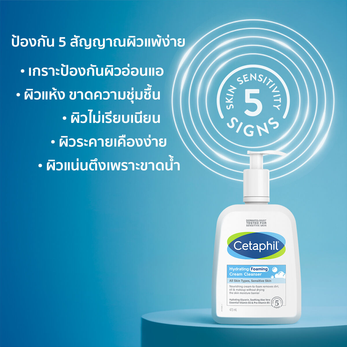 เซตาฟิล ไฮเดรติ้ง โฟมมิ่ง ครีม คลีนเซอร์